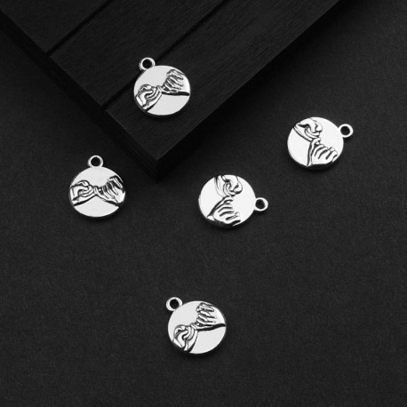 1 PC Retro fogantyú kerek medál karkötő nyaklánc kulcstartó medál barkács kiegészítők