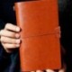 Szín: Sötétbarna - Vintage bőr jegyzetfüzet kézzel készített vintage marhabőr napló vázlatfüzet Travelers notebook