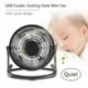 Fekete szín - Mini USB ventilátor hűtő Hűtő Mini asztali ventilátor hordozható asztal mini ventilátor Super Mute hűtő