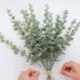 Szín: világos zöld - 24db Eucalyptus 5 Forks Money Leaf Simulation Művirágok Nordic Wedding Otthon Szobadekoráció