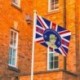 Szín: kék - Erzsébet brit királynő zászlaja, a platina jubileum 70. évfordulója 3x5 Ft UK Royal Celebration Banner