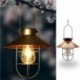 Kibocsátó szín: barna - Solar Led Light kültéri napelemes lámpa Retro kempinglámpás műanyag vízálló éjszakai lámpa