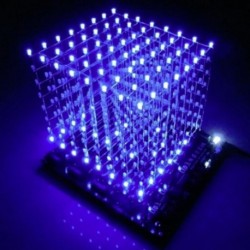 3d led kocka 8x8x8 light újdonságok NYÁK kártya újdonság hírek Blue Squared DIY Kit 3mm