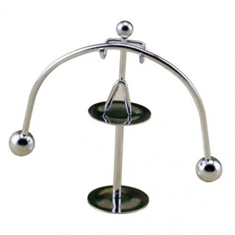 Perpetual Balance Kis súlyemelés rajzfilm Newton Fizika Tudomány Newton Pendulum Fém Otthon Kis vas ​Emberek hinta