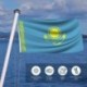 Szín: kék - 90*150 cm-es zászló Kazahsztán Nemzeti Zászló Banner Irodai tevékenység Felvonulási Fesztivál