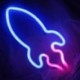 LED modellező lámpa kétszínű rakéta dekoráció neon fény otthoni kreatív modell lámpa otthoni dekoráció neon lámpa