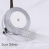Szín: 20mm ezüsthagyma22M - 25 Yards 30mm arany/ezüst csillogó szalag karácsonyi parti esküvői dekoráció