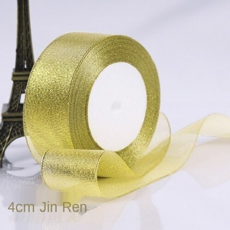 Szín: 40mm Aranyhagyma 22M - 25 Yards 30mm arany/ezüst csillogó szalag karácsonyi parti esküvői dekoráció