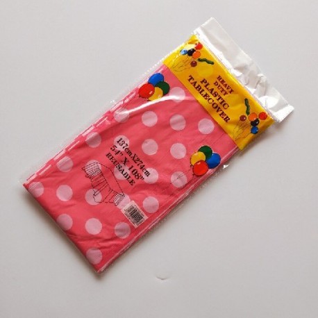 Szín: rózsaszín fehér pöttyök - 3db Pink Dots terítő születésnapi parti esküvői dekoráció négyzet alakú terítő