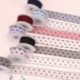 Szín: XFYD 25mm szürke - 25mm/40mm több színben 5 méter/tétel Organza nyomott pöttyös csipkeszalag barkácsolás