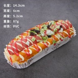Méret: Szimulációs hot dog - 1db mesterséges hamburger hot dog szimuláció modell díszek hamis kenyér pékség fotózás