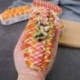 Méret: Szimulációs hot dog - 1db mesterséges hamburger hot dog szimuláció modell díszek hamis kenyér pékség fotózás