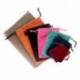 Szín: Velvet Orange - 50db/tétel 5x7cm 7x9cm 9x12cm színes bársony tasakok húzózsinóros ajándéktáska Esküvői