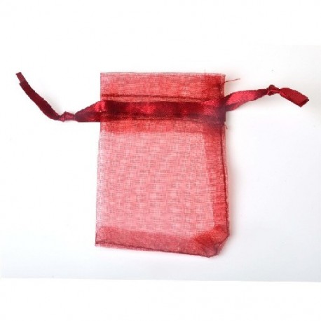 Szín: borvörös - 9 Méret Zsinóros ajándéktáskák Organza zacskók Karácsonyi Halloween ajándékdobozok