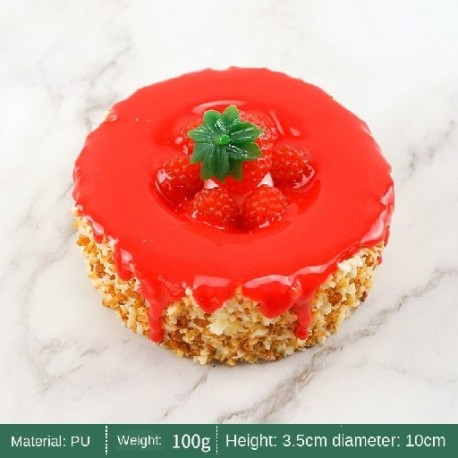 Szín: yuan suixie hong - 1 db PU mesterséges torta szimuláció élelmiszer mágneses hűtőszekrény paszta kerek fánk torta