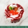 Szín: yuan hong hua wen - 1 db PU mesterséges torta szimuláció élelmiszer mágneses hűtőszekrény paszta kerek fánk