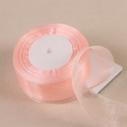 Szín: pezsgő - 12-50 mm-es organza szalag esküvői dekorációhoz Meghívókártya ajándékcsomagolás Scrapbooking