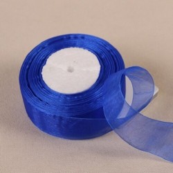 Szín: királykék - 12-50 mm-es organza szalag esküvői dekorációhoz Meghívókártya ajándékcsomagolás Scrapbooking