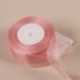 Szín: bab múlt rózsaszín - 12-50 mm-es organza szalag esküvői dekorációhoz Meghívókártya ajándékcsomagolás