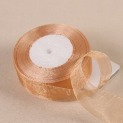 Szín: khaki - 12-50 mm-es organza szalag esküvői dekorációhoz Meghívókártya ajándékcsomagolás Scrapbooking kellékek