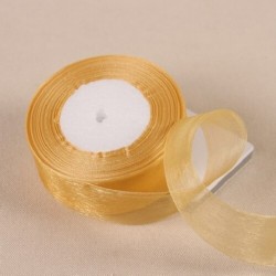 Szín: arany színben - 12-50 mm-es organza szalag esküvői dekorációhoz Meghívókártya ajándékcsomagolás Scrapbooking