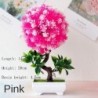 Szín: Pink S chahua - 25Styles kis bonsai rózsaszín sorozat mesterséges növények Bonsai műanyag fűgolyó fenyőfa