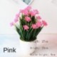 Szín: Pink jinyuncao - 25Styles kis bonsai rózsaszín sorozat mesterséges növények Bonsai műanyag fűgolyó fenyőfa