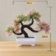 Szín: Pink longxushu - 25Styles kis bonsai rózsaszín sorozat mesterséges növények Bonsai műanyag fűgolyó fenyőfa