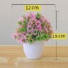 Szín: Pink tasong - 25Styles kis bonsai rózsaszín sorozat mesterséges növények Bonsai műanyag fűgolyó fenyőfa cserepes
