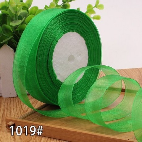 Szín: zöld - Új 1&*39 &*39 25 mm-es organza szalagok (45 méter/tekercs) karácsonyi esküvői parti dekoráció