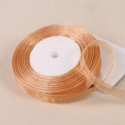 Szín: khaki - 15 mm-es egyszínű organza szalag, kézzel készített barkács anyagok kézművességhez varrás