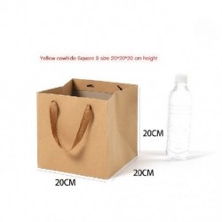 Szín: 20x20x20cm khaki - 1db Senior nátronpapír zacskók divat ruhatáskák esküvői csokoládé torta csomagoló