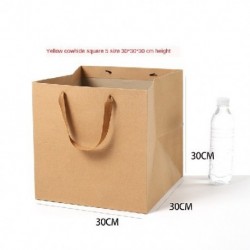 Szín: 30x30x30 cm khaki - 1db Senior nátronpapír zacskók divat ruhatáskák esküvői csokoládé torta csomagoló