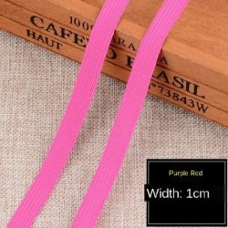 Szín: forró rózsa - 10 mm-es, 1 yardos nagy rugalmasságú varrás rugalmas szalag Elasztikus spandex szalag szegély