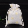Szín: sárga kis virág - 9x12 cm-es pamut zacskók ajándék szövettáskákhoz, húzózsinóros nyomtatáshoz Többszínű