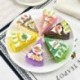 Szín: narancssárga torta - 1db Aranyos PU mesterséges gyümölcs torták Desszertek Hamis ételdíszek Photography Pro