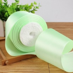 Szín: világos zöld - 25 yard/tekercs 8 cm széles szatén szalag poliészter szalag esküvői székhez/autóhoz/buli