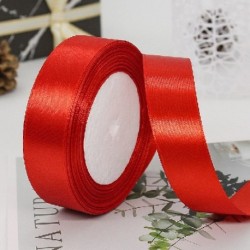 Piros szín - 6 mm - 50 mm karácsonyi szatén szalag szárny ajándék íj kézműves esküvői kellékek rendezvény