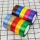 Piros szín - 6 mm - 50 mm karácsonyi szatén szalag szárny ajándék íj kézműves esküvői kellékek rendezvény