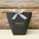 Szín: merci fekete - 5db/tétel (12x10cm) 3 színű bronzosító &quot Merci&quot  édességtáska Francia Köszönöm