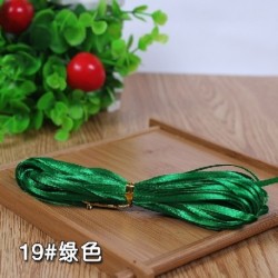 Szín: zöld - (10 méter/tétel) 3 mm-es kézzel készített barkács anyag selyem szatén szalag kézműves varrás