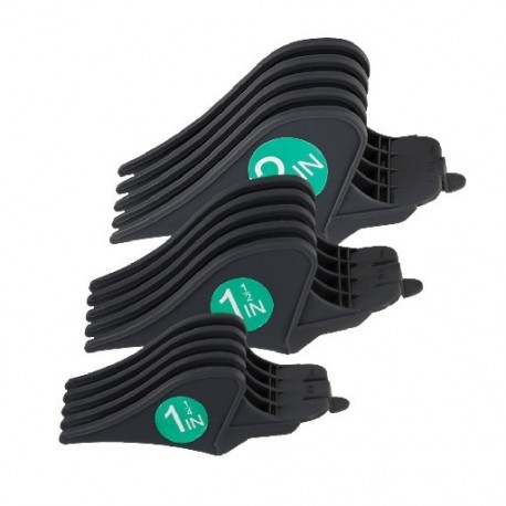 Fekete szín - 3db univerzális hajvágó Limit fésűvezető készletek Professzionális hajvágó tartozék méret Fodrász