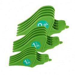 Szín: zöld - 3db univerzális hajvágó Limit fésűvezető készletek Professzionális hajvágó tartozék méret Fodrász