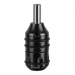 Fekete szín - 24 mm-es alumíniumötvözet tetováló fogantyú csúszásmentes tetováló tű markolat cső önzáró gép