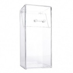 Szín: Téglalap - Kozmetikai tárolódoboz, nagy kapacitású, több rácsos porálló sminkecset tartály körömlakk kijelző