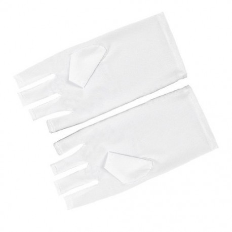 Szín: 01 - 1 pár körömdíszítő kesztyű UV védőkesztyű UV sugárzás elleni védőkesztyű védő műkörmös gélhez