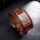 Fém szín: 83971 - Punk Vintage Norvégia Valknut amulett bőr karkötők háromszög viking karkötők rúnák férfi