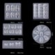 Szín: HDJ03 - 1db szilikon masni köröm faragott forma 3D dombormű szobor bélyegzett stencil körömdíszítő sablonok