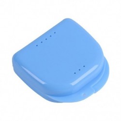 Szín: kék B - Hamis fogpótlás tároló doboz Hordozható szájvédő konténer kellékek tálca fogszabályozó tok