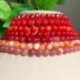 Szín: fagyos achát - Vörös korall jádes gyöngyök természetes kő Kalcedon achátok kerek laza ásványi gyöngyök